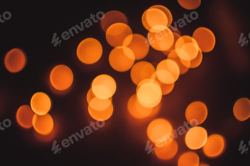 Preview: Dark blurry background with colorful bokeh lights - great for wallpapers and texture