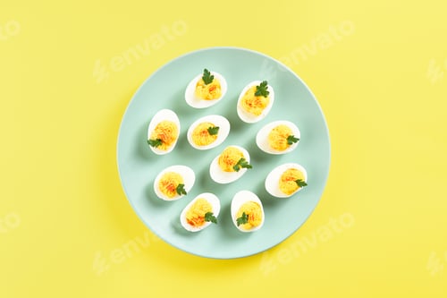 Preview: Deviled eggs with paprika, mustard and mayonnaise