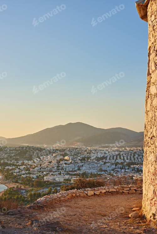 Preview: Wind mills of Bodrum, Turkey. Old wind mills of Bodrum, Turkey.