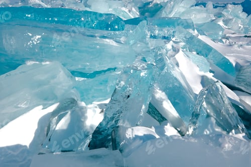 Preview: Pieces of crystal clear lake ice