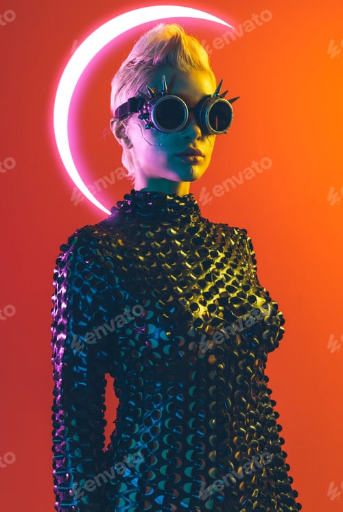 Preview: Representation of a bionic super human with advanced technology parts