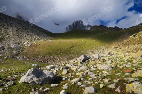 Preview: Mountain landscape with rocks