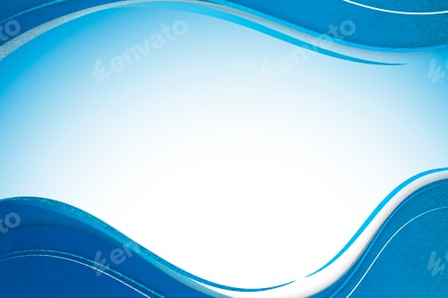 Preview: Blue curve frame template on an ombre background