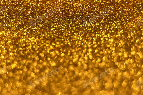 Preview: Golden sparkling glitter bokeh background