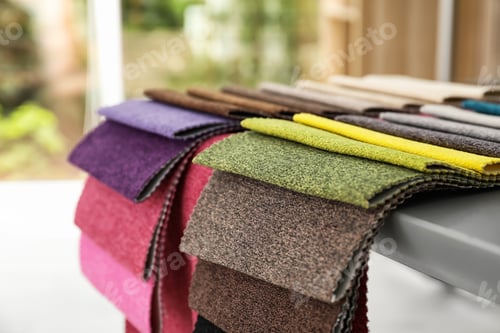 Preview: Colorful Fabric Swatches for Interior Design Projects