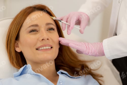 Preview: Enhancing beauty with dermal filler therapy in a serene clinic environment during a sunny afternoon