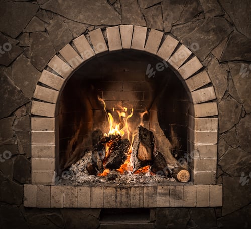 Preview: fireplace with fire