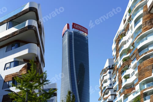 Preview: Modern buildings of Citylife park in Milan, Italy