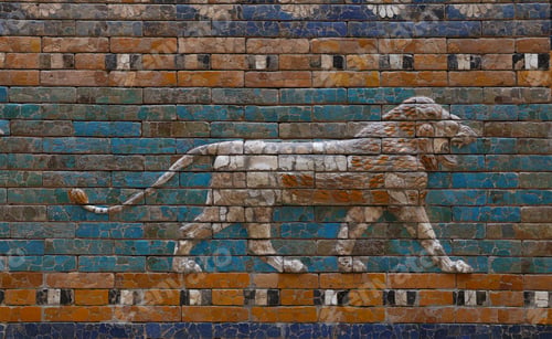 Preview: Glazed brick bas relief of Ishtar Gate of Babylon