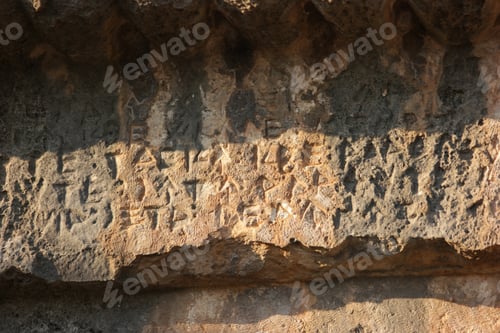 Preview: Ancient sandstone tomb carves in cave.