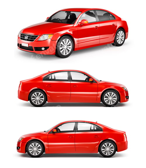 Preview: Three Red Sedans in a Row