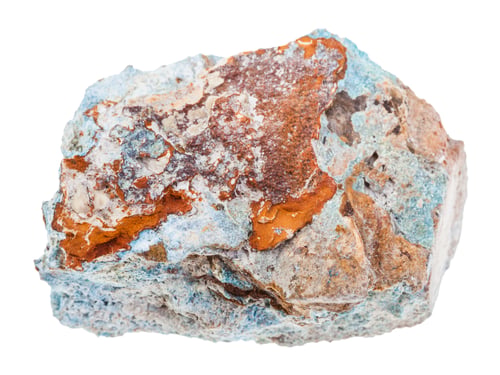 Preview: piece of Scorodite stone (Arsenic ore) isolated
