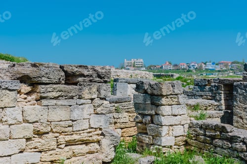 Preview: Old Ruins Of A Brick- Stone Walls Of The Ancient City. National Archaeological Park.