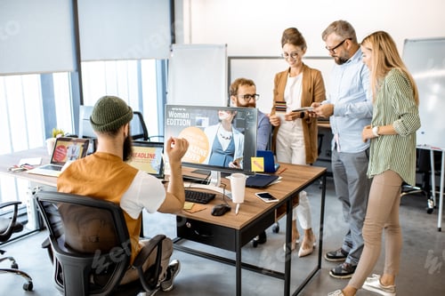 Preview: Creative people working in the office