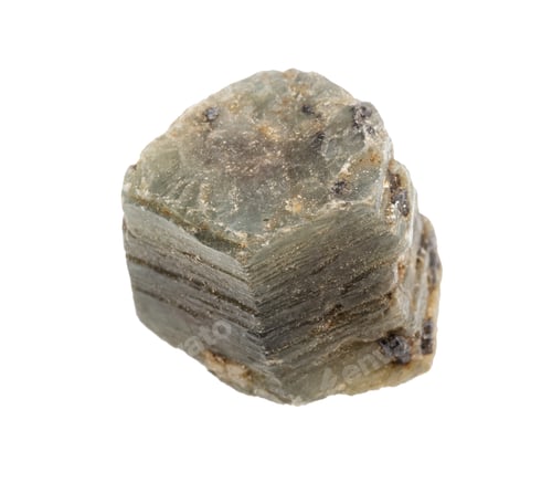 Preview: raw green sapphire сorundum mineral isolated