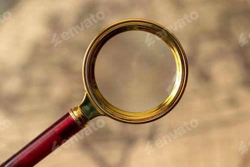 Preview: Retro magnifier with old map