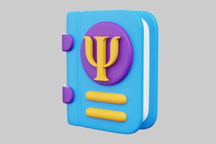 Preview: Psychology book with psi symbol