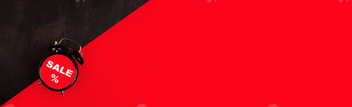 Preview: Horizontal long banner for web design with copy space. Black friday sale announcement