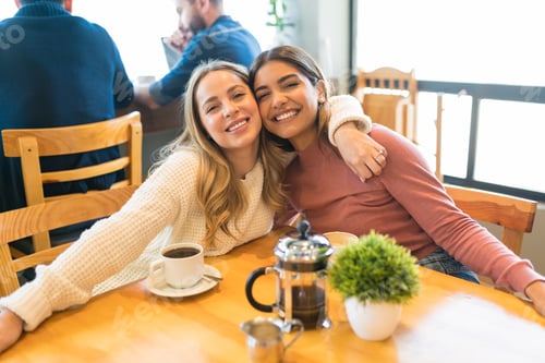 Preview: Cheerful Females Enjoying At Restaurant