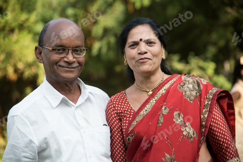 Preview: Asian senior couple at outdoor