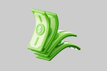 Preview: Cartoon green money stack