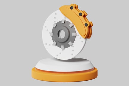 Preview: Modern brake disc and caliper