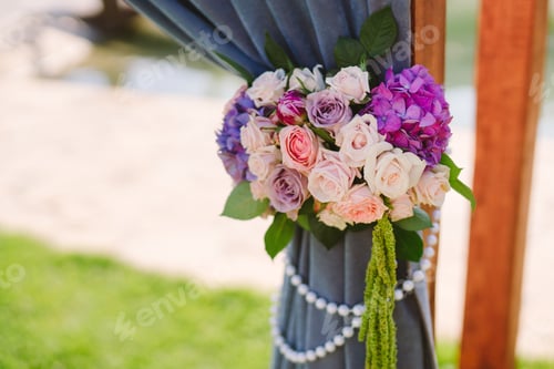 Elegant Floral Arrangement at Wedding Ceremony