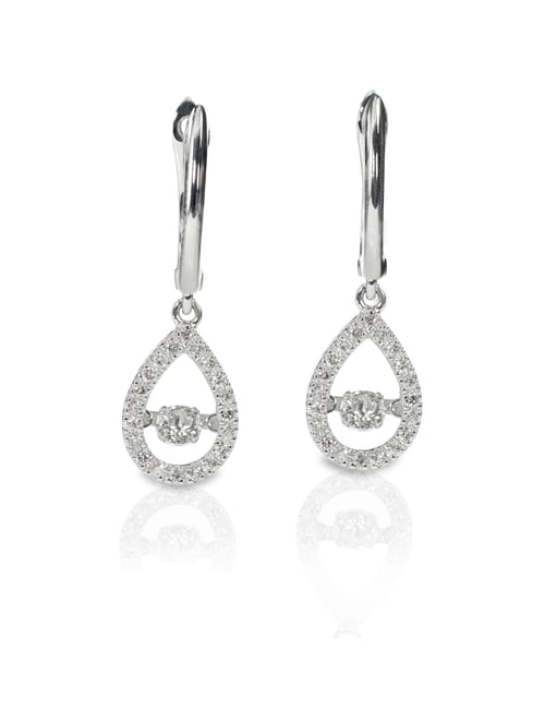 Vista previa: Aretes con halo en forma de gota