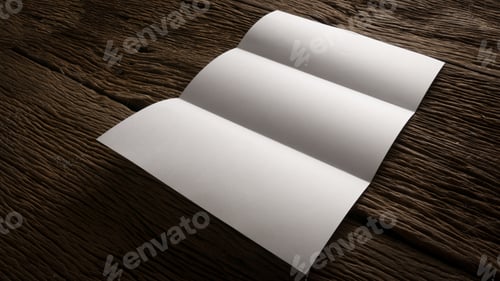 Preview: White blank paper notepad on wooden table.