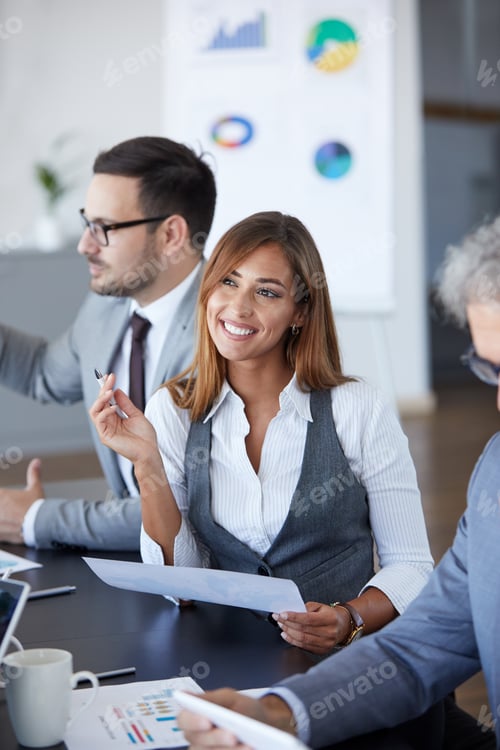 Preview: business businesswoman portrait leader executiv meeting office conference team teamwork