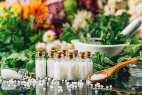 Preview: Homeopathy Treatment - Alternative Medicine Concept