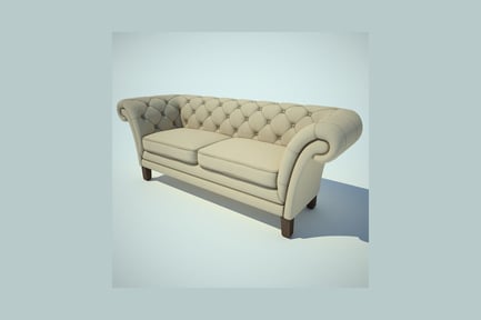 Preview: Tufted sofa with clean lines