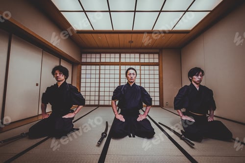 Preview: Samurai training in a traditional dojo, in Tokyo