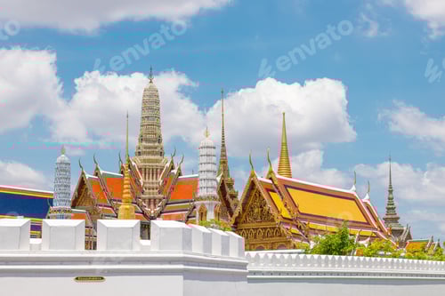 Preview: Thai Travel Landmark Wat Phra Kaeo, Temple of the Emerald Buddha Bangkok, Asia Thailand