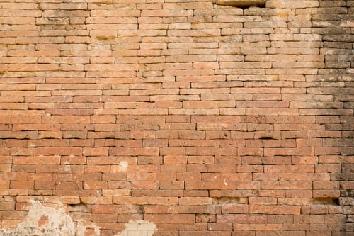 Visualização: Fundo de textura de parede de tijolo laranja de argila de
