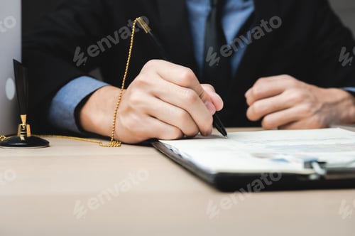 Preview: Analyst Working on Business Documents at the Office