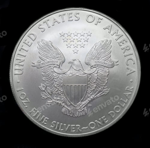 Vorschau: Amerikanische Adler-Dollarmünze aus Silber