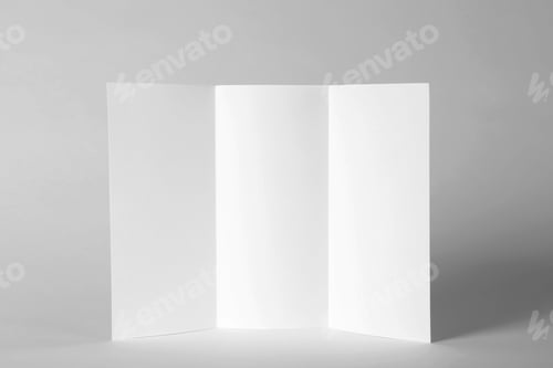 Preview: Blank brochure mock up on color background