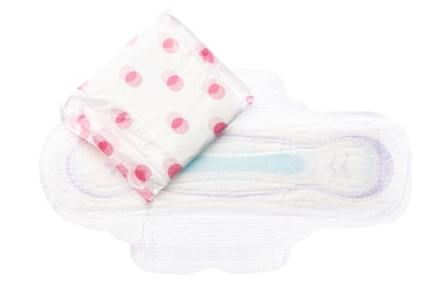Preview: Women hygienic pads isolated on white background