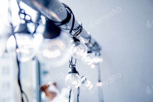 Preview: Closeup view at fairy light lamps
