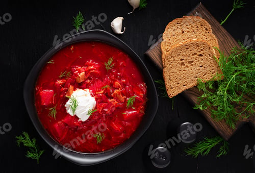 Preview: Traditional Ukrainian borscht.