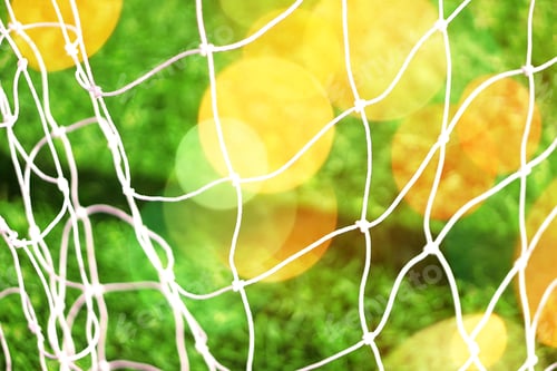 Preview: Football Net And Green Field Grass For Background