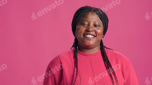 Preview: Close-up of young woman laughing