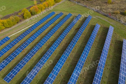 Preview: Solar panels aerial view