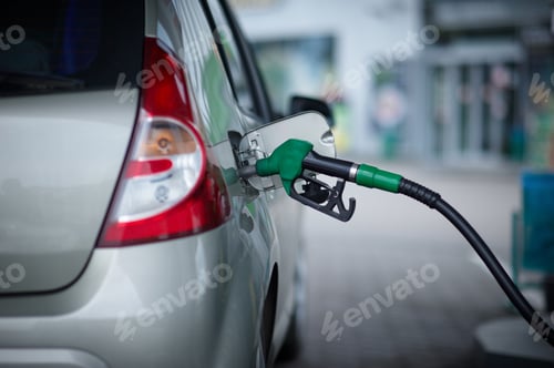 Preview: Car refueling on a petrol station.