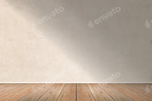 Preview: Light Beige Wall with Wood Floor Mockup