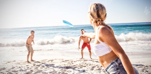 Preview: Friends playing with a frisbee