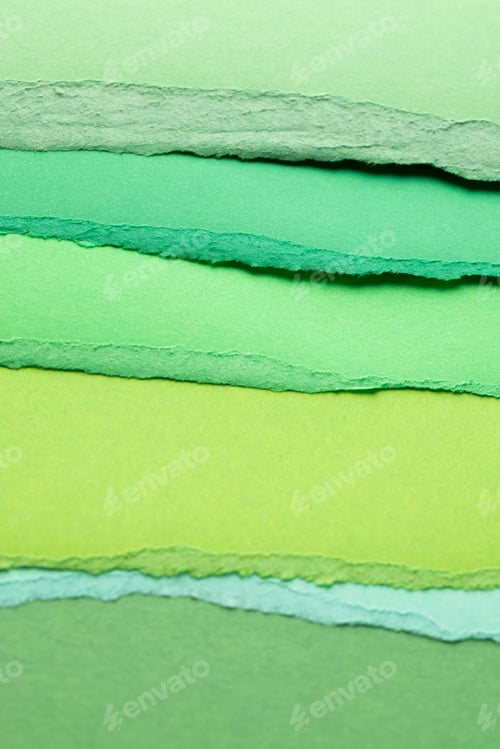 Preview: Ripped up pieces of coloured paper with copy space
