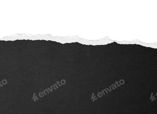 Preview: black torn paper texture piece ripped border edge