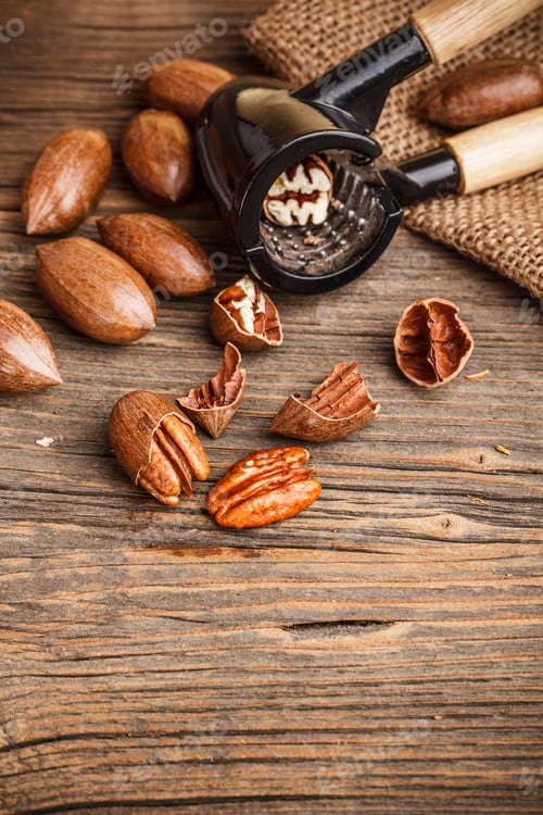 Preview: Cracked pecan nuts
